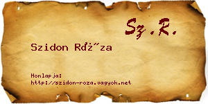 Szidon Róza névjegykártya